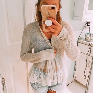 Lace Trimmed Cardigan